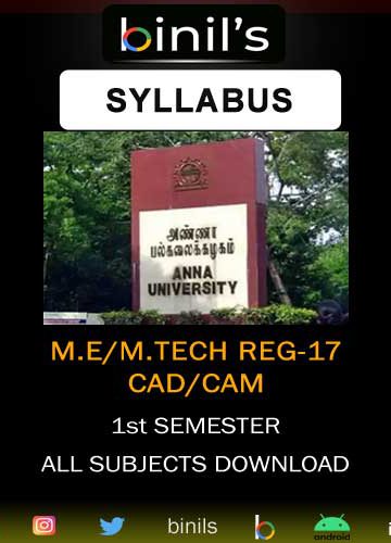 First Sem Reg-17 CAD/CAM Syllabus