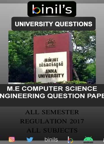 Anna University M.E Computer Science questions papers 1st sem Reg17