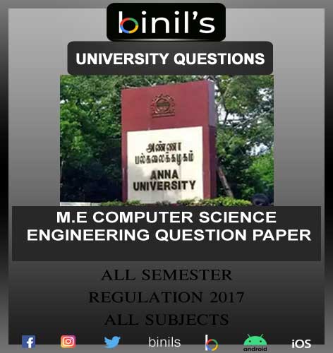 Anna University M.E Computer Science questions papers 1st sem Reg17