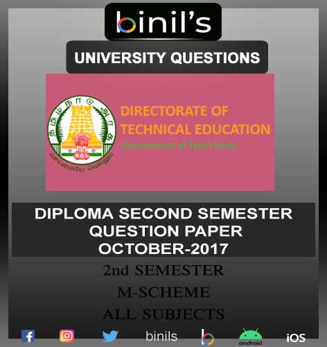 DOTE University Diploma Old Question Papers for 2nd Semester