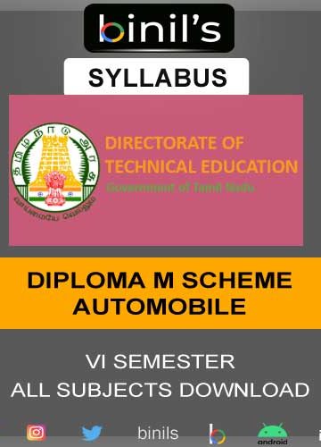 Diploma Automobile 6th Sem Syllabus