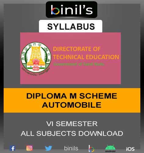 Diploma Automobile 6th Sem Syllabus