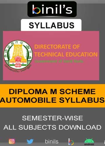 Diploma M Scheme Automobile Syllabus