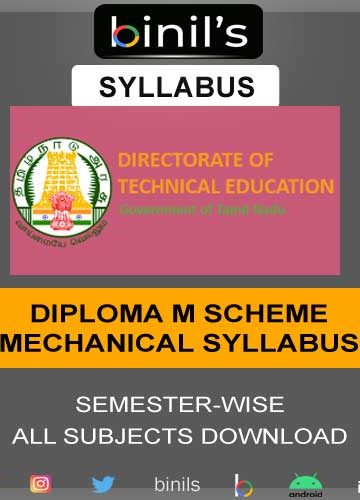 Diploma M Scheme Mechanical Engineering Syllabus