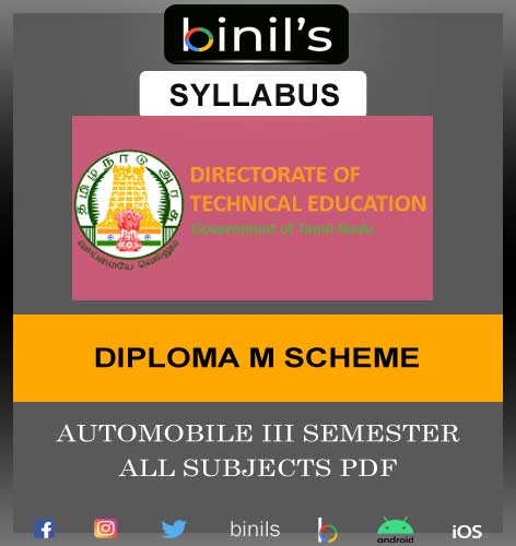 Diploma in Automobile Engineering 3rd Sem Syllabus