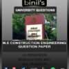 Anna University M.E Construction Engineering questions papers 1st-sem