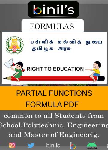 Partial Functions B.E/B.Tech, M.E/M.Tech, Diploma Courses and School