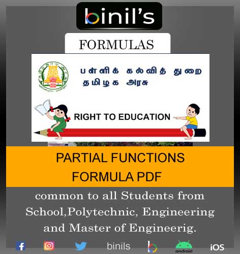 Partial Functions B.E/B.Tech, M.E/M.Tech, Diploma Courses and School