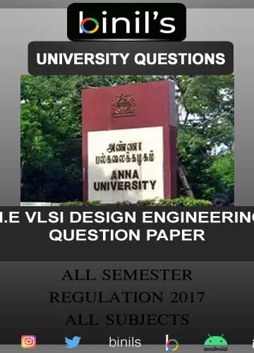 Anna University VLSI Design pdf semester-wise in PDF format for Reg-17