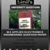 Anna University Applied Electronics engg questions papers for 1st sem