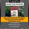 Anna University Applied Electronics PDF Old Question Papers April/May 19