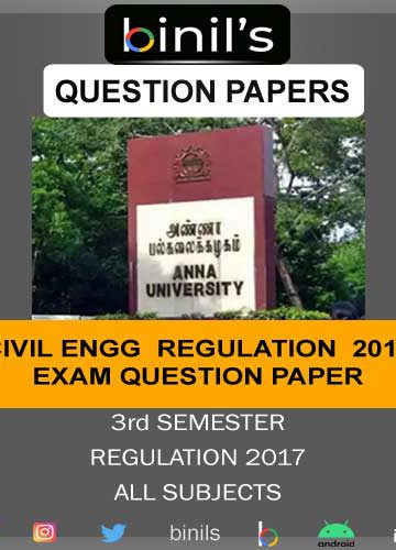 Anna University Civil Engineering question paper 3rd semester Nov/Dec18