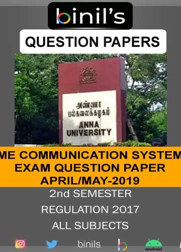 Anna University communication System Question Papers 2nd Semester Regulation 2017