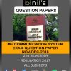 Anna University communication system Question Papers 2nd Semester