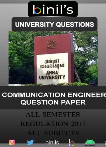 Anna University Communication Engg semester-wise in PDF format