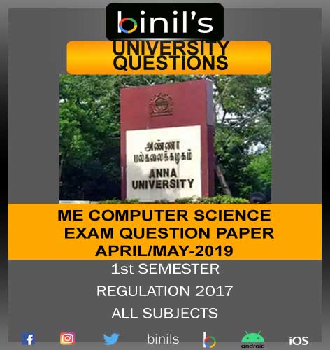 Anna University computer sciences Question Papers 1st Sem April/May-19