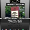 Anna University Questions Papers for Construction Engineering 3rd Sem