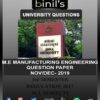 Anna University Manufacturing engineering previous year question papers