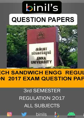 Anna University Mechanical sandwich engineering Question Papers pdf