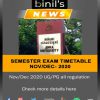 Anna University online exam UG Semester exam Timetable for nov/dec 19