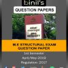 Anna University M.E structural engineering question papers April/May 2019