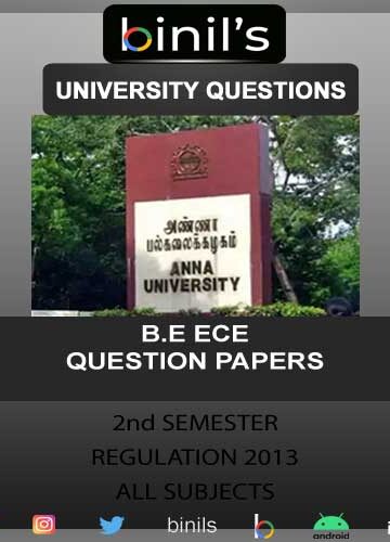 Anna University ECE Model Question Paper For 2nd Sem Regulation-2013