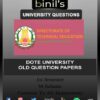 DOTE University 1st semester previous year question papers M-Scheme