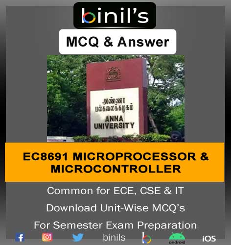 EC8691 Microprocessor and Microcontroller MCQ Questions with Answers