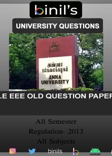 Anna University EEE Engg question paper for Regulation -2013