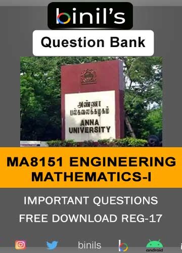 MA8151 Engineering Mathematics-I Question Bank