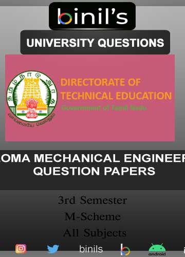 DOTE University 3rd sem question papers for M-Scheme for all subjects