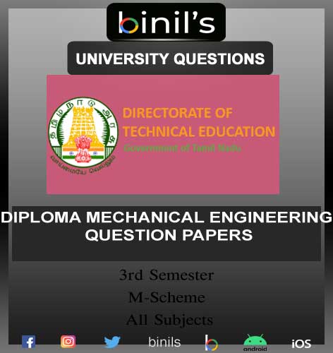 DOTE University 3rd sem question papers for M-Scheme for all subjects