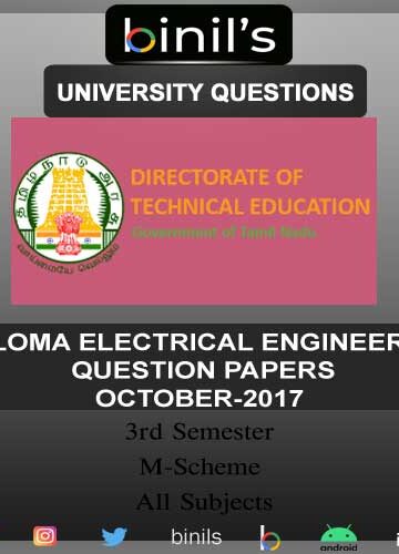 DOTE University Diploma in EE Question Papers 3rd Sem Oct 2017