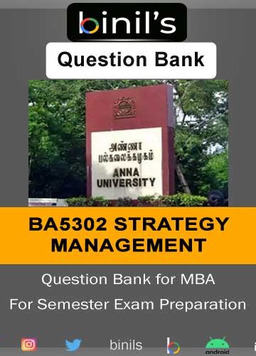 BA5302 Strategic Management Anna University Important Questions