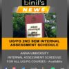 Anna University 2nd Sem Internal Assessment Schedule