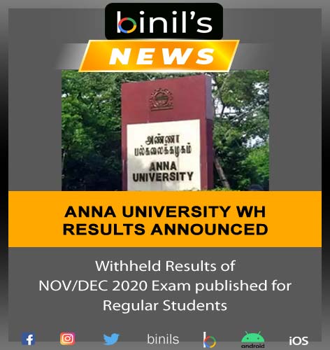 Anna University WH Results Published