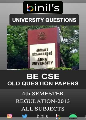 BE CSE 4th Sem Question Papers