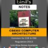 CS6303 Computer Architecture Notes