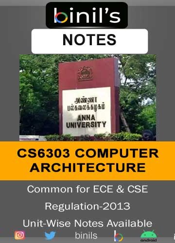 CS6303 Computer Architecture Notes