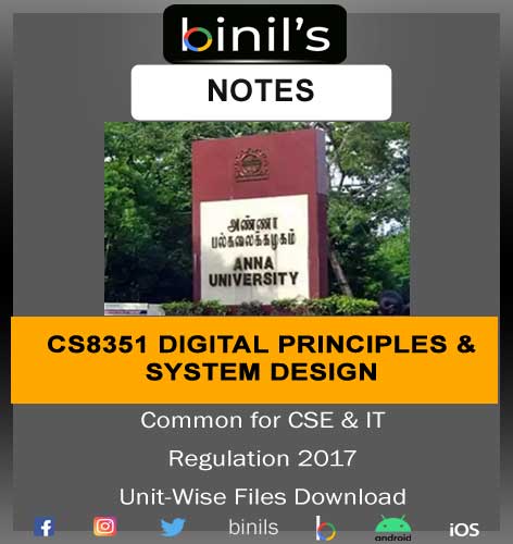 CS8351 Digital principles & System design Notes