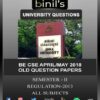 CSE April May 2018 University Questions