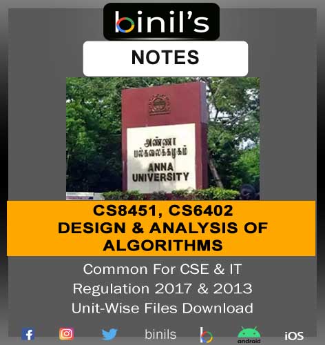 Design & Analysis of Algorithms Notes