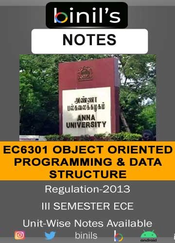 EC6301 OOPs & Data Structures