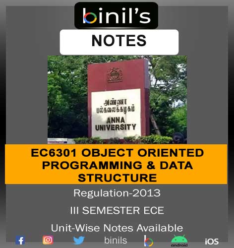 EC6301 OOPs & Data Structures