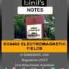 EC6403 Electromagnetic Fields Notes