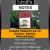 Principles of Digital Signal Processing Notes