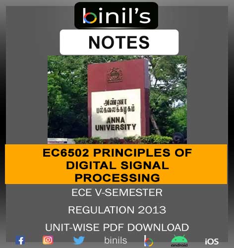 Principles of Digital Signal Processing Notes