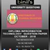 DOTE University Diploma in Information Technology Papers for 3rd sem