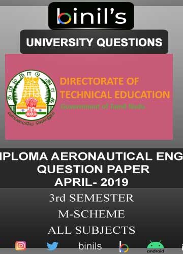 DOTE University Diploma Aeronautical Engineering Question Paper