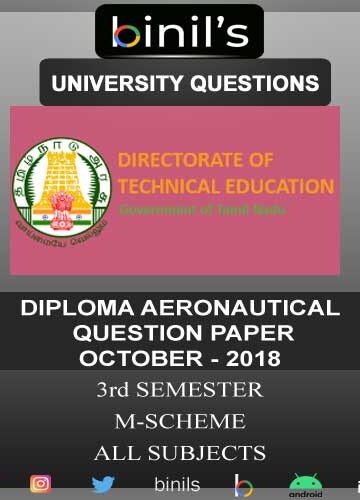 DOTE University Diploma 3rd Sem Question Papers Aeronautical Oct18